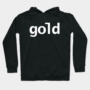 Gold White Text Typography Hoodie